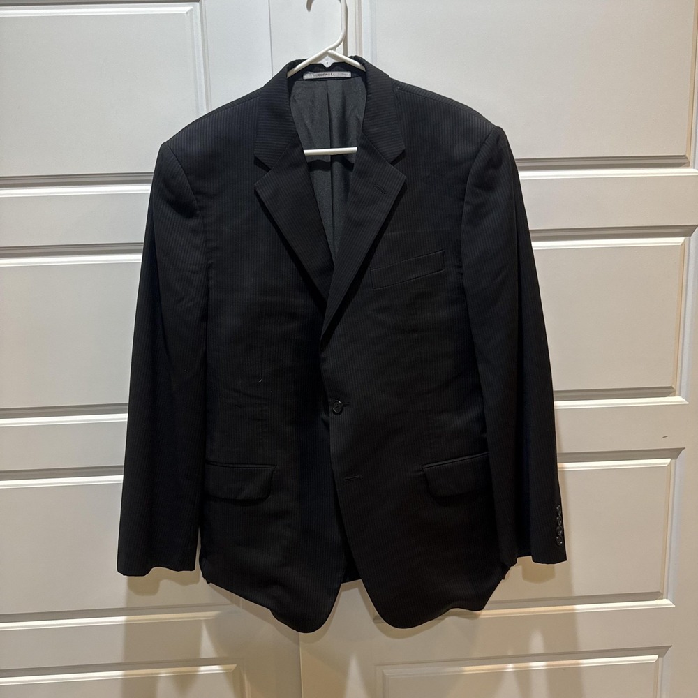 Hickey Freeman Blazer Mens 42 Gray Pinstripe Wool Suit Jacket Made USA